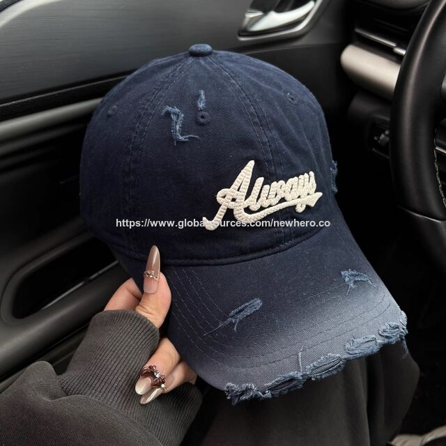 ODM Retro Farbverlauf Baseballkappe, Damen groß und tief Beanie, breitkrempiger Hut