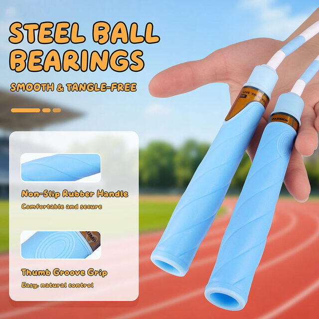 Aluminium Speed Jump Rope Fabrik Großhandel Bulk Anti-Tangle Fitness Gym Training Verstellbare Blaue Rosa Perlen Sprungseile für Studenten