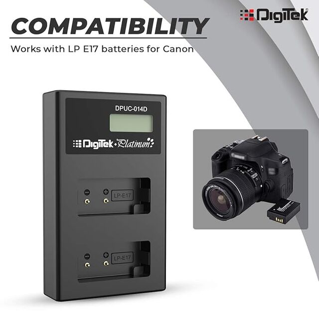 Chargeur Digitek Platinum (DPUC 014D (LCD MU) LPE17) pour Batterie d'Appareil Photo