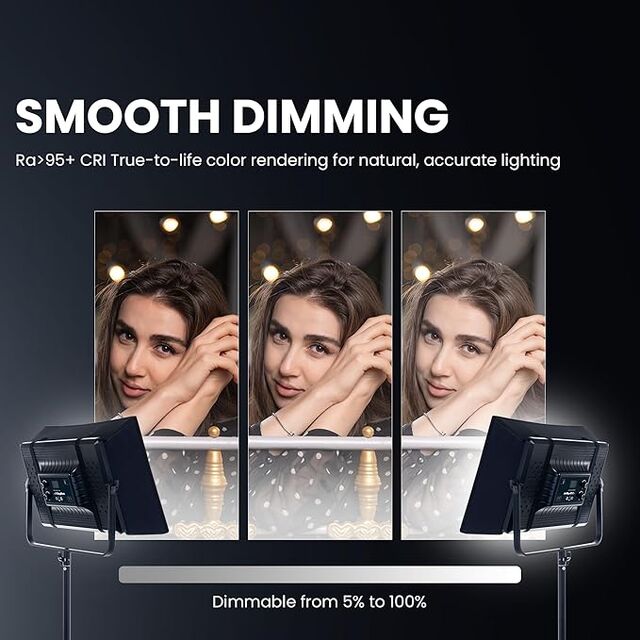 Digitek D1500 Panel de Luz LED Profesional para Video de Panel Plano con Softbox y Rejilla, Elegante y Fácil de Transportar, Ideal para Sesiones de Boda