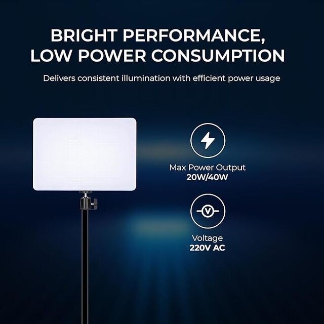 Digitek (DPL 011) Panel LED Bi-Color Ultra Delgado de 40W con Control Remoto, 2700K-6500K Ajustable, 240 LEDs, Regulable 0-100%, Alimentación AC