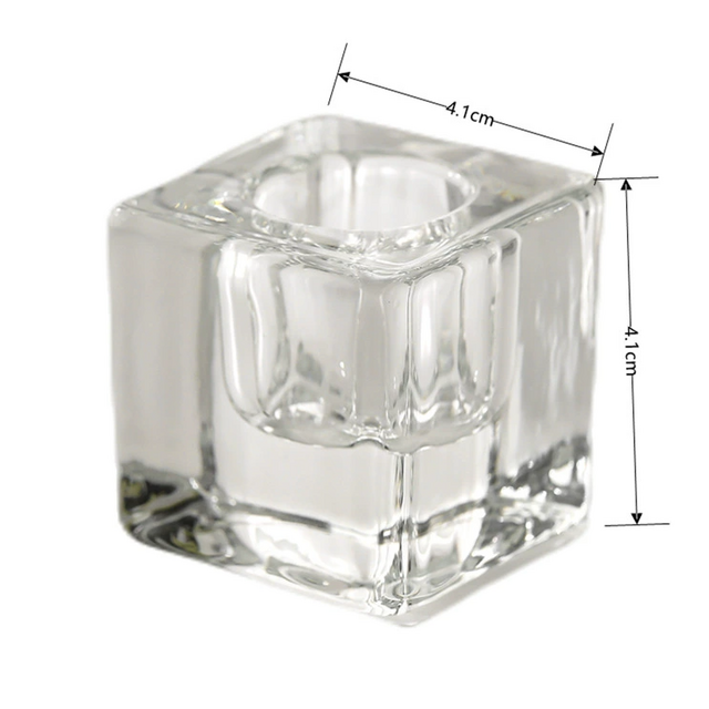 Porta-Velas de Vidro Simples com Base de Cera - Porta-Velas Romântico para Mesa de Jantar - Item Criativo de Decoração para Casa