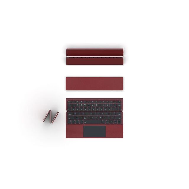 Tragbare 3-fach faltbare Bluetooth-Tastatur mit Scissor-Switch und Touch-Steuerung