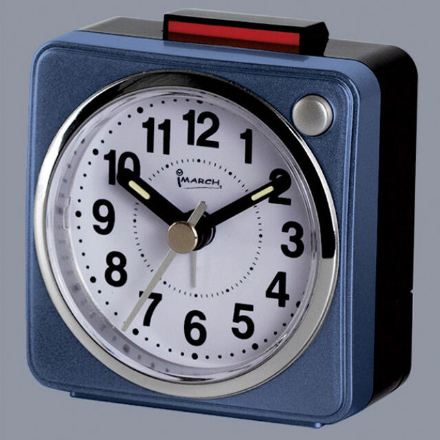 Reloj Despertador de Cuarzo Personalizado al por Mayor, Sin Tictac, Tamaño Mini de Bolsillo Cuadrado, Reloj Analógico de Viaje
