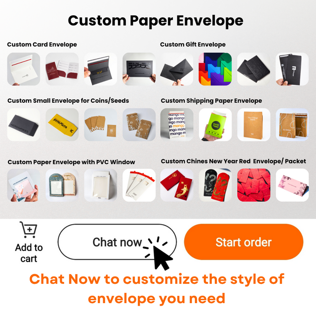 Weißes Design Kleiner Papierverpackungsumschlag Benutzerdefinierte Aufreißstreifen-Kartenverpackung Umschlag mit Aufreißstreifen