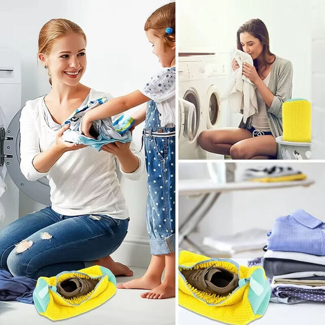 Großhandel strapazierfähige 600D-Polyester-Schuhwäschetasche mit rostfreiem Reißverschluss für Waschmaschine und Trockner