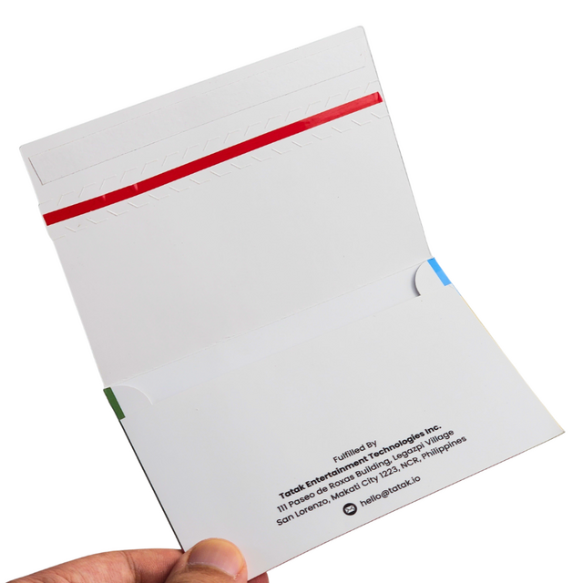 Weißes Design Kleiner Papierverpackungsumschlag Benutzerdefinierte Aufreißstreifen-Kartenverpackung Umschlag mit Aufreißstreifen