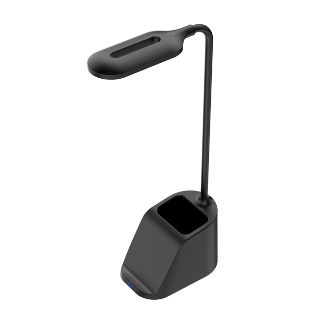 LED-Schreibtischlampe mit kabellosem Ladegerät und Stiftehalter