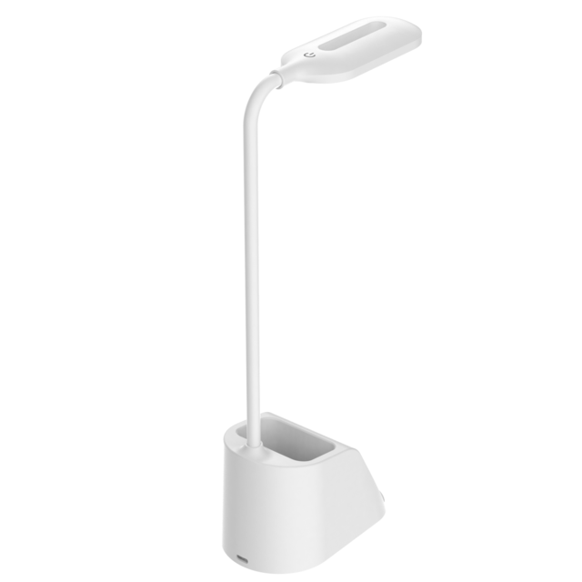 LED-Schreibtischlampe mit kabellosem Ladegerät und Stiftehalter