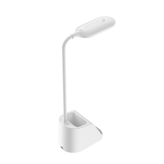 LED-Schreibtischlampe mit kabellosem Ladegerät und Stiftehalter