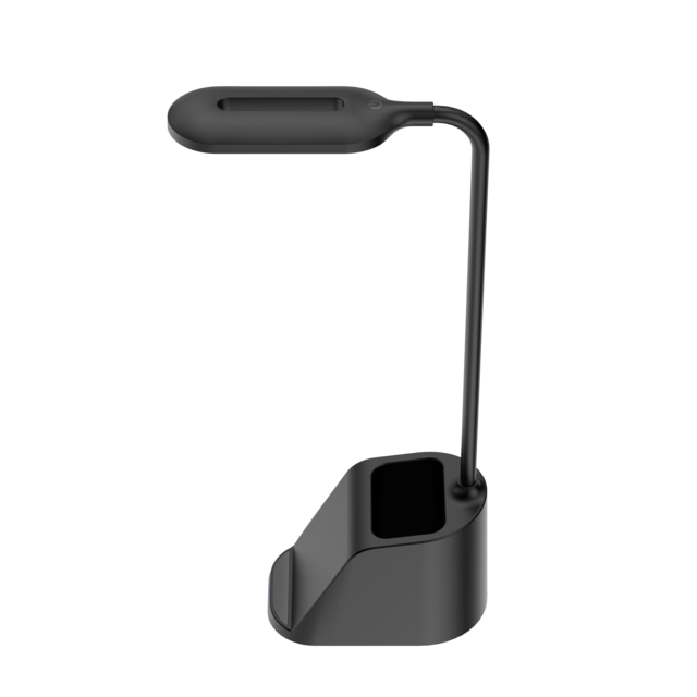 LED-Schreibtischlampe mit kabellosem Ladegerät und Stiftehalter