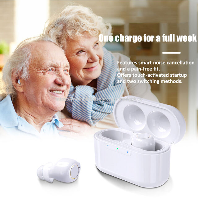 Wholesale Factory Price Wireless Bluetooth Hearing Aid Headset Noise Cancelling Sound Amplifier Headphones for Daily Communication