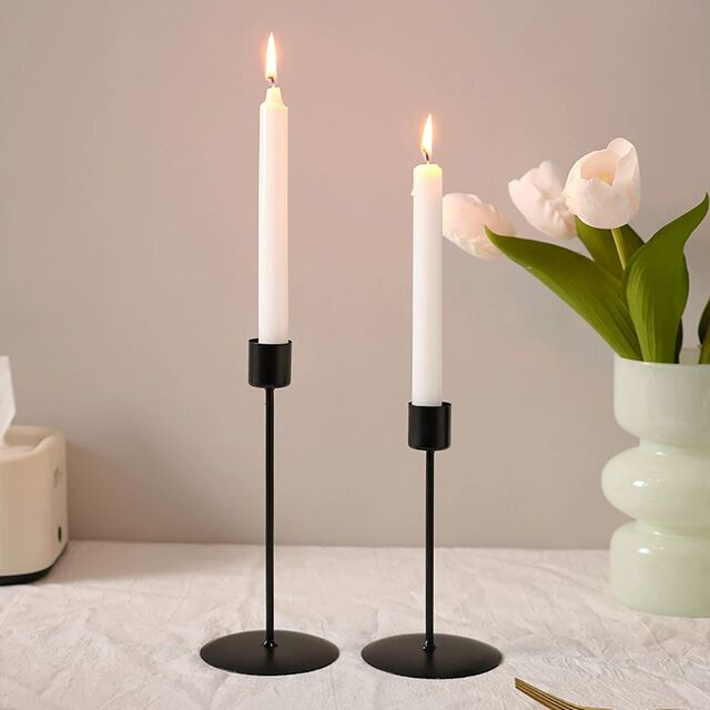 Ornamentos de castiçal para casa, adereços retrô para jantar à luz de velas, decorações simples e românticas para mesas de jantar em casa