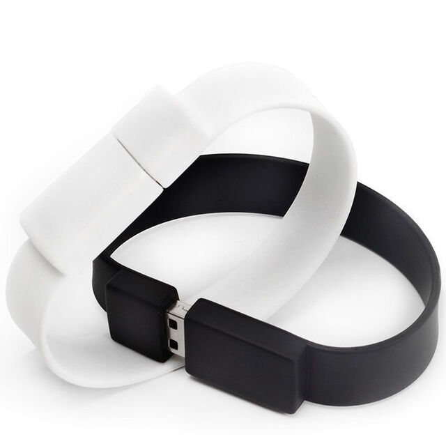 Werbe-Silikonarmband USB-Stick mit hoher Kapazität 4GB 8GB 16GB 32GB 64GB - USB-Armband für Marketingzwecke