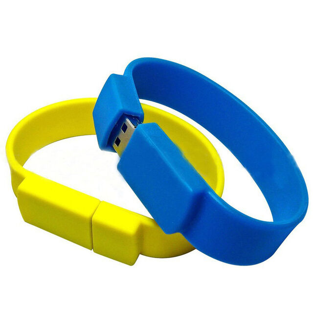 Werbe-Silikonarmband USB-Stick mit hoher Kapazität 4GB 8GB 16GB 32GB 64GB - USB-Armband für Marketingzwecke