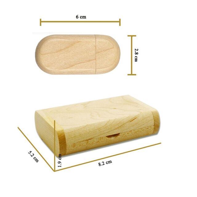 Werbe-USB-Stick aus Holz, USB-Stick aus Holz in großen Mengen, 8GB - 128GB USB-Stick aus Holz