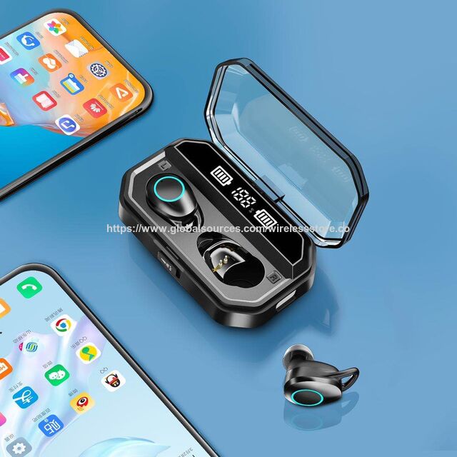 Écouteurs TWS à double affichage numérique, Bluetooth 5.0, fonction lampe de poche, mini écouteurs intra-auriculaires à prix économique