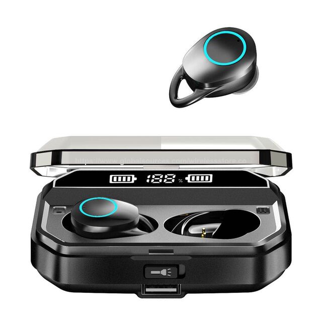 Écouteurs TWS à double affichage numérique, Bluetooth 5.0, fonction lampe de poche, mini écouteurs intra-auriculaires à prix économique