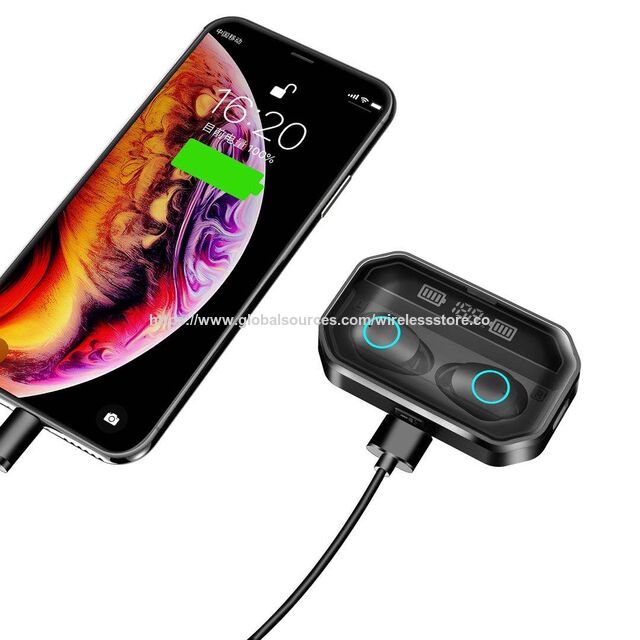 Écouteurs TWS à double affichage numérique, Bluetooth 5.0, fonction lampe de poche, mini écouteurs intra-auriculaires à prix économique