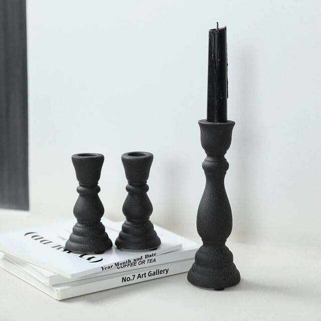 Candelabro de cerámica estilo retro europeo para sala de estar, decoración de mesa de comedor, adornos