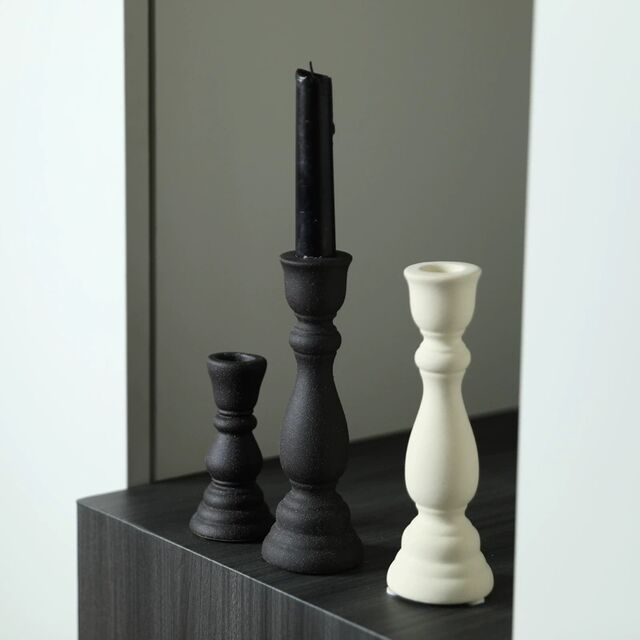 Candelabro de cerámica estilo retro europeo para sala de estar, decoración de mesa de comedor, adornos
