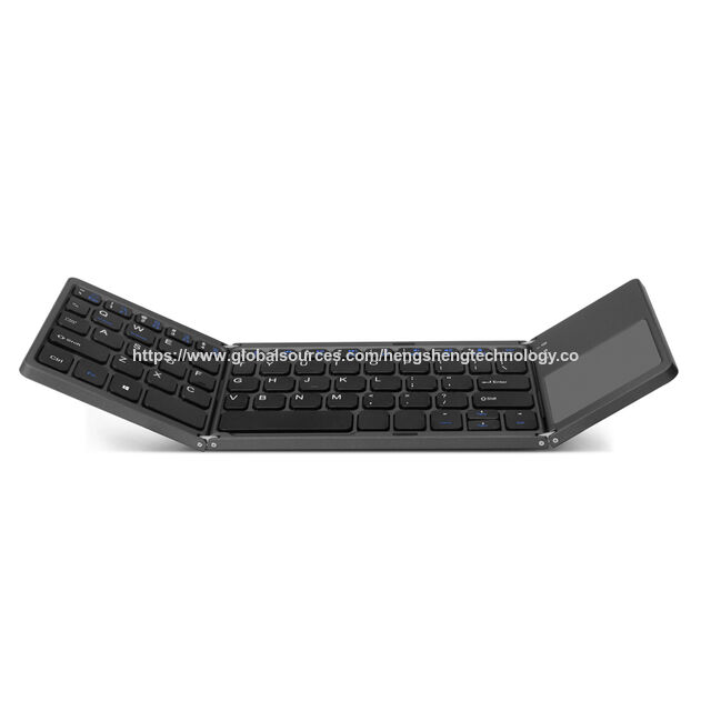 Tragbare Vollformat Faltbare Bluetooth-Tastatur mit großem Touchpad, Kompaktes Kabelloses Design für Mobile Workstations