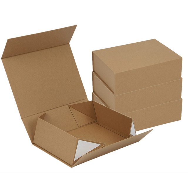 Caja de regalo plegable con asa, tapa abatible magnética, diseño plegable, personalizable con logo