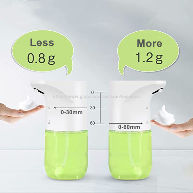 Dispensador Automático de Sabão em Espuma Plástico a Pilhas Frasco Dispensador de Sabão Para Hotel 400ML