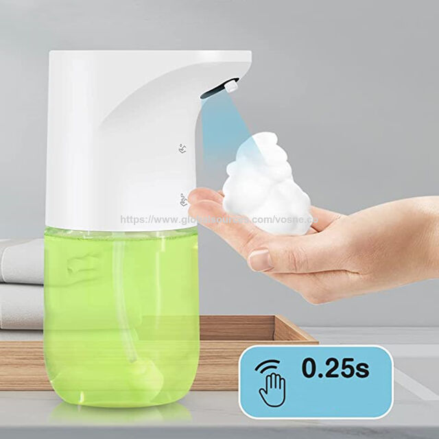 Dispensador Automático de Sabão em Espuma Plástico a Pilhas Frasco Dispensador de Sabão Para Hotel 400ML