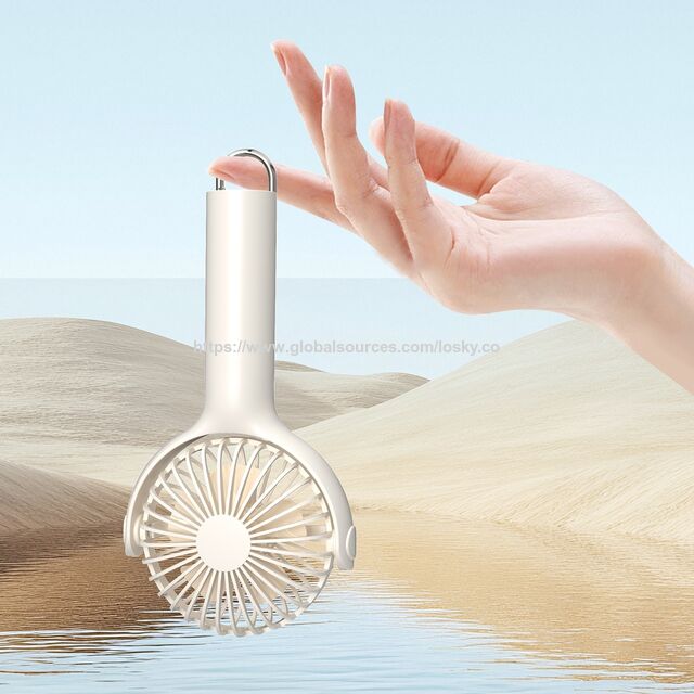 Sommer Mini Tragbarer Lüfter Süßes Design 3 Geschwindigkeiten USB Wiederaufladbar Kleiner Persönlicher Handventilator für Reisen, Geschenk für Mädchen & Damen (Pink)