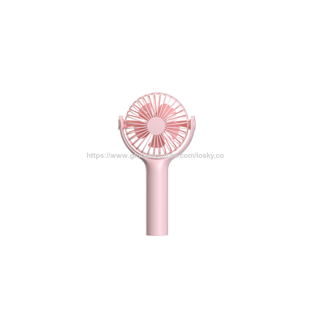Sommer Mini Tragbarer Lüfter Süßes Design 3 Geschwindigkeiten USB Wiederaufladbar Kleiner Persönlicher Handventilator für Reisen, Geschenk für Mädchen & Damen (Pink)