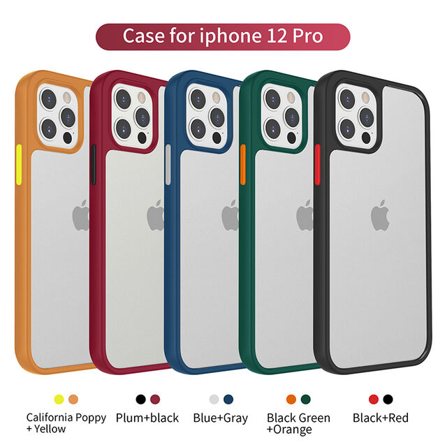 Funda de silicona suave y resistente a los arañazos para iPhone 12 Pro Max, acabado mate, anti-golpes