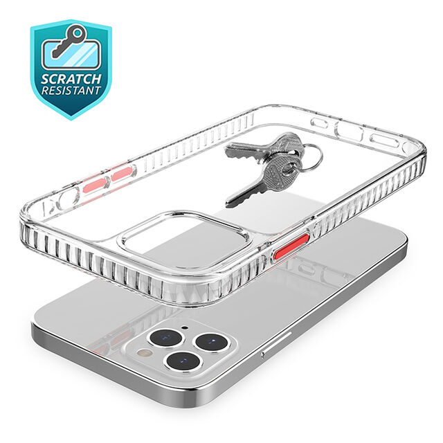 Casing Ponsel Transparan Bening Hibrida Kristal TPU PC Anti Jatuh 3 Meter untuk iPhone 12/12 Pro