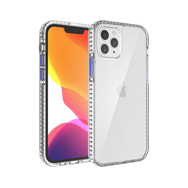 Casing Ponsel Transparan Bening Hibrida Kristal TPU PC Anti Jatuh 3 Meter untuk iPhone 12/12 Pro