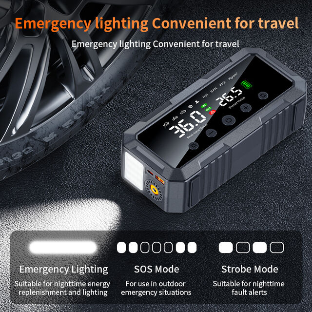 2026 Baru 4000A Dua 25mm Silinder Super Kapasitor Booster Aki Mobil Pompa Angin Ban PowerBank Jump Starter