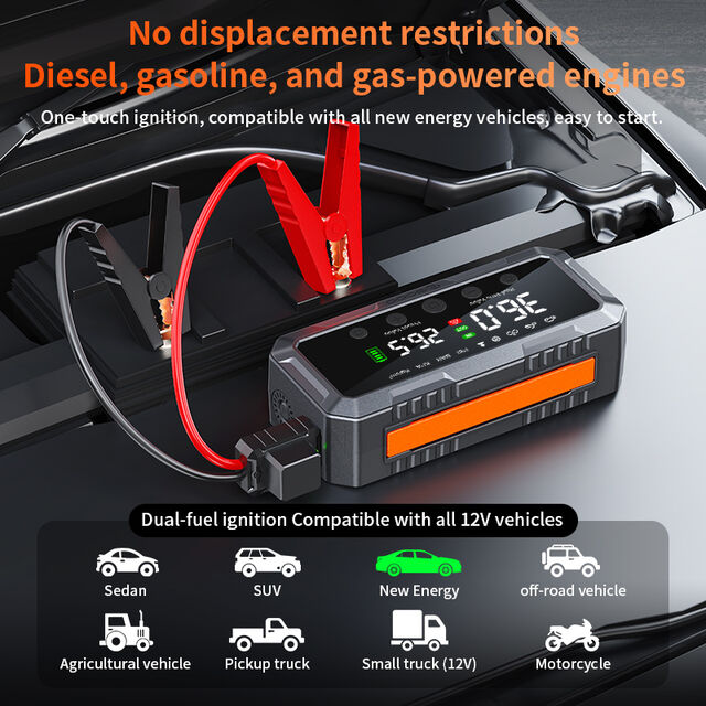 Gonfleur de Pneus Super Condensateur Cylindre Double 25mm OEM pour Voiture 12v, 150PSI, CE, Batterie Power Bank 10000mah, Démarreur de Secours Compresseur d'Air