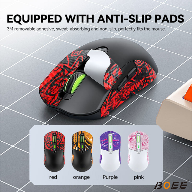 Souris Gamer Sans Fil Programmable 2.4G BT, 12800 DPI, 6D, Lumière LED RVB 7 Couleurs, Design Ergonomique pour PC
