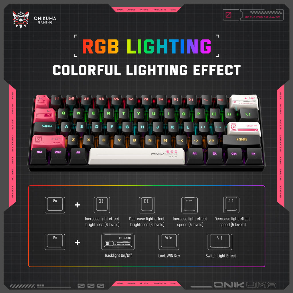 ONIKUMA MT605 RGB Lighting Effects