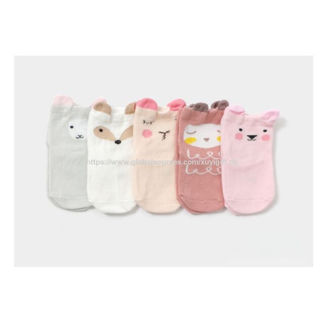Calcetines Transpirables para Recién Nacidos de Nueva Llegada, Calzado Animado para Niños para Uso Diario en Primavera y Otoño