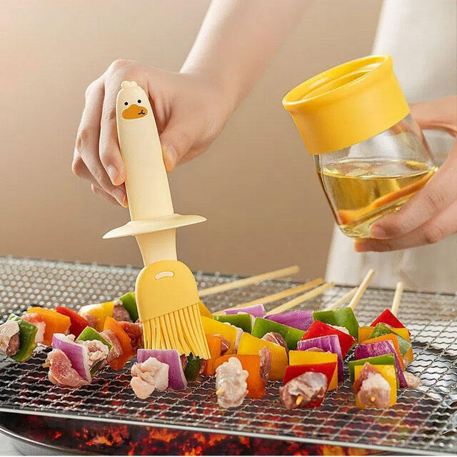Hochtemperatur-Einreibepinsel, Silikon-Ölpinsel für Grill, Kochen und Küchengebrauch