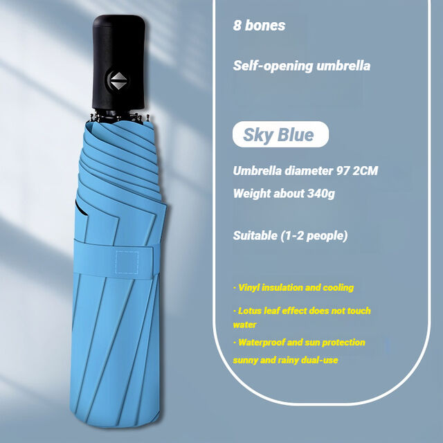 Guarda-chuva Promocional Ampliado Ecológico à Prova d'Água de Nylon de Uso Duplo Sol Chuva com Logo Personalizado no Atacado