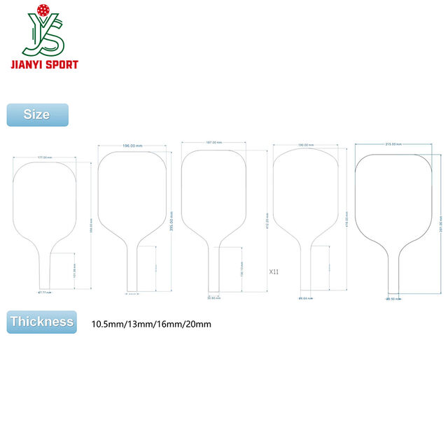 Pickleball-Schläger mit PP-Wabenkern, benutzerdefinierter Oberfläche aus Glasfaser, Kevlar, Titan, T700-Kohlefaser, 3K/12/18K-Kohlefaser-Material