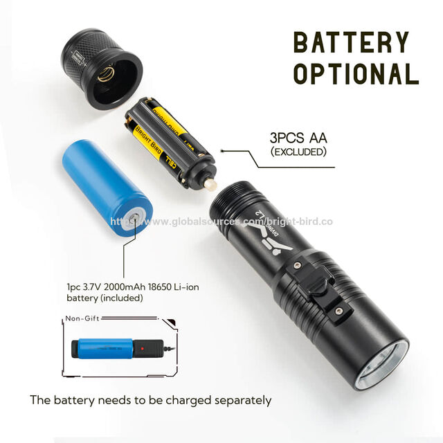 Mini Lampe de Poche Multifonctionnelle en Alliage d'Aluminium, Lampe de Poche Étanche, Portable pour l'Extérieur, Meilleure Lampe de Plongée