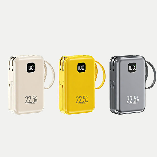 Batterie externe exclusive d'usine avec prise CA intégrée, charge rapide 22,5W, affichage numérique et grande capacité