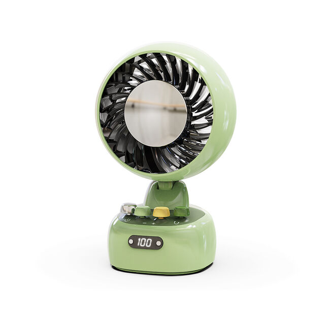 High-End Multifunktionaler Kleiner Desktop Mini-Ventilator, 3600mAh Akku, 120 Grad Kopfrotation, Drei Windgeschwindigkeiten für Auto, Wohnmobil, Outdoor