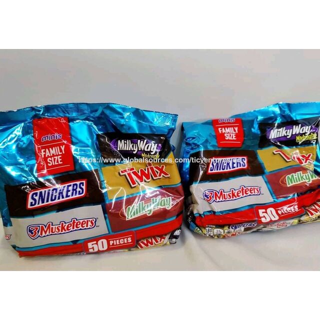 Vente en gros de M&M's, Snickers et Milky Way, assortiment de chocolats variés, format fête - Grand sac de 544 g en gros