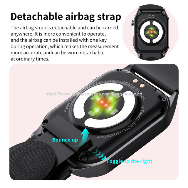 Bomba de aire de grado médico para tensiómetro con reloj inteligente de banda ECG para personas mayores con alarma de caída y monitor de salud