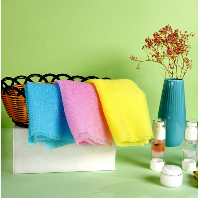 Toalla Exfoliante, Lavador Corporal, Limpiador de Espalda, Toalla de Ducha, Toalla de Belleza Japonesa, Simulación de Corteza de Calabaza de Seda