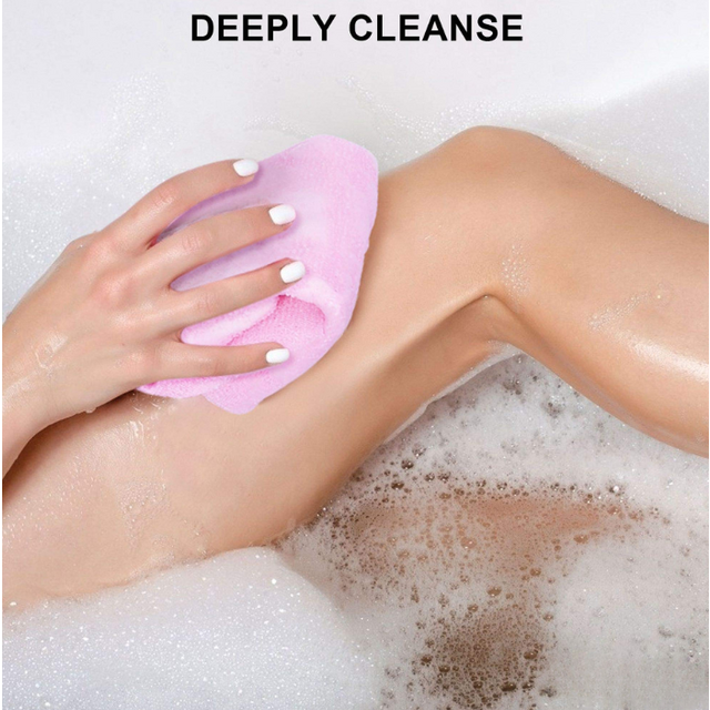 Toalla Exfoliante, Lavador Corporal, Limpiador de Espalda, Toalla de Ducha, Toalla de Belleza Japonesa, Simulación de Corteza de Calabaza de Seda