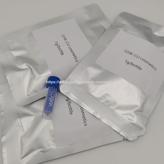 Bubuk Peptida Tembaga GHK-Cu Grosir, Peptida Liofilisasi Kemurnian Tinggi dengan COA Peptida Reta/TR